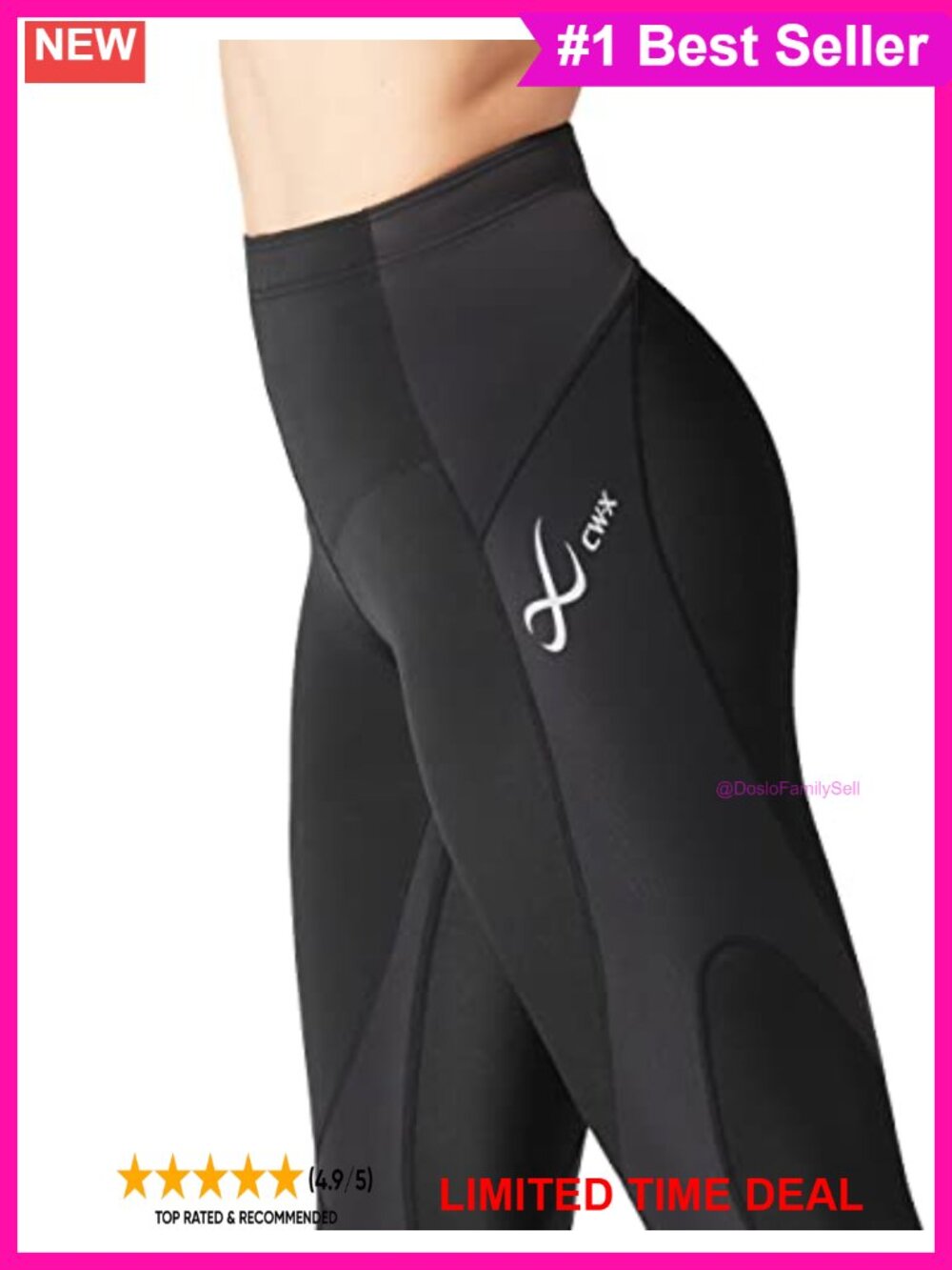 Stabilyx Mid Rise Compression Tights Running Recovery - Picture 5 of 6